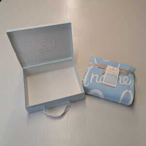 NWT Hallmark Baby Blue Newborn Boy Blanket With Carrying Case